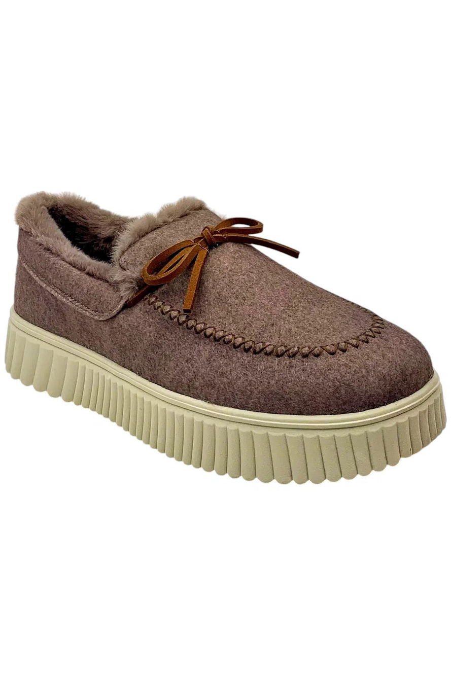 Skechers Women's Moccasin Cozy Lined Slippers Cozy Ojai Mauve - Medium